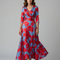 Celine | Abito Midi con Collo Avvolgente