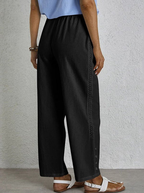 Shania - Pantaloni casual con bottoni