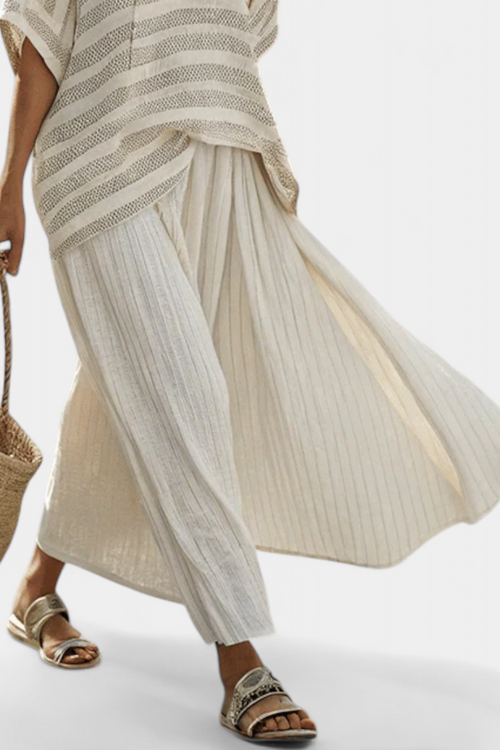 Westlyn | Set in lino a righe morbide