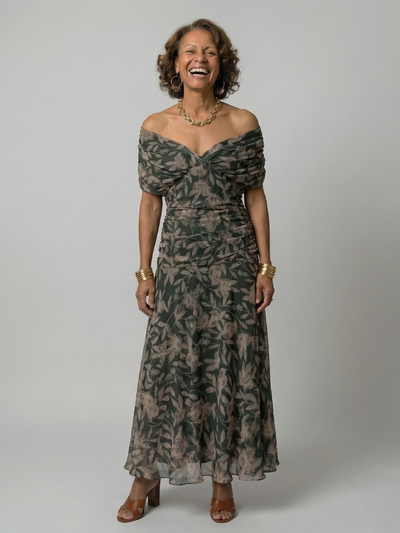 Calen | Abito Midi Off-Shoulder