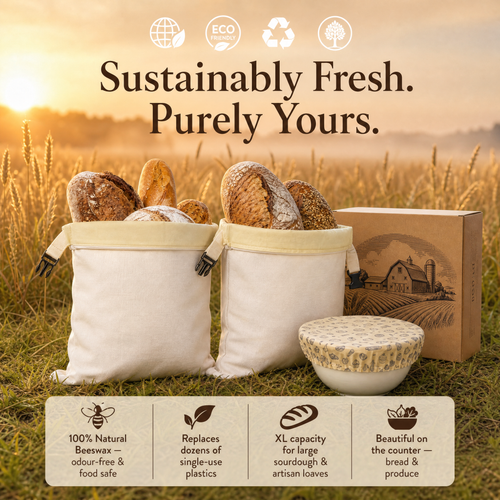 Beeswax Bread Bag — Keeps Bread Fresh for 7 Days