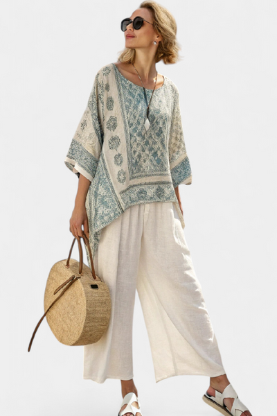 Elodie | Set in lino mediterraneo