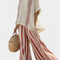 Mirella | Set in lino a righe rosse classiche